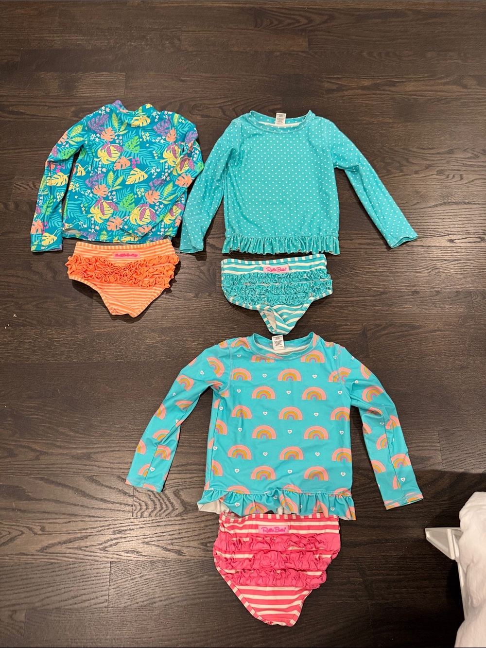 3 rufflebutts girls swimsuits size 6.